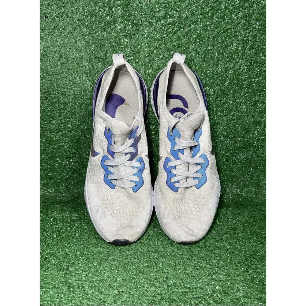 Nike Epic React Mens Size 10 Grey Purple Running Shoes Comfort‎ Walking Sneakers